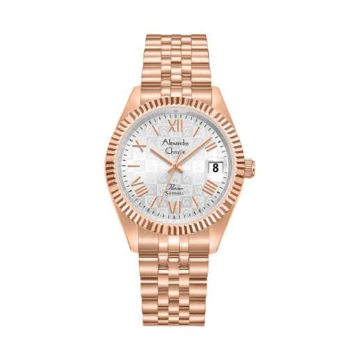 Alexandre Christie AC 5013 Rosegold White Computer Dial MAN MDBRGSL3